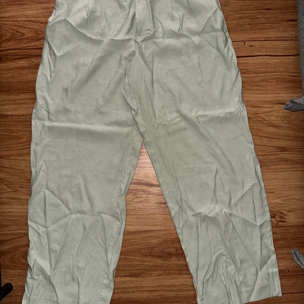 ‘a new day’ Women’s sage green trousers
